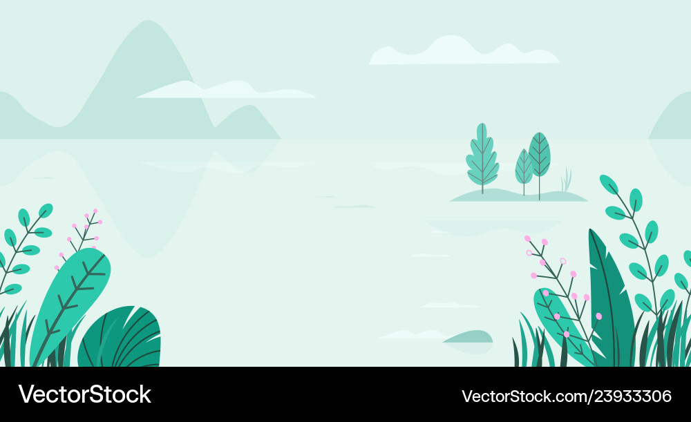 Frühling Landschaft Hintergrund Vektorbild