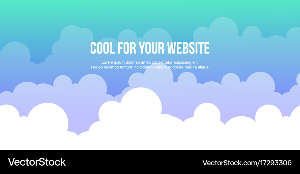 Header website cloud style design Vector Image