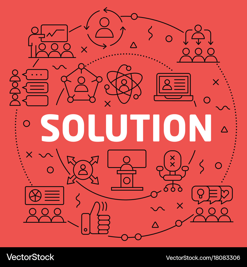 Linear solution vector image