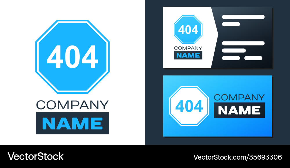 Logotype page with a 404 error icon isolated Logotype page with a 404 error icon isolated vector image