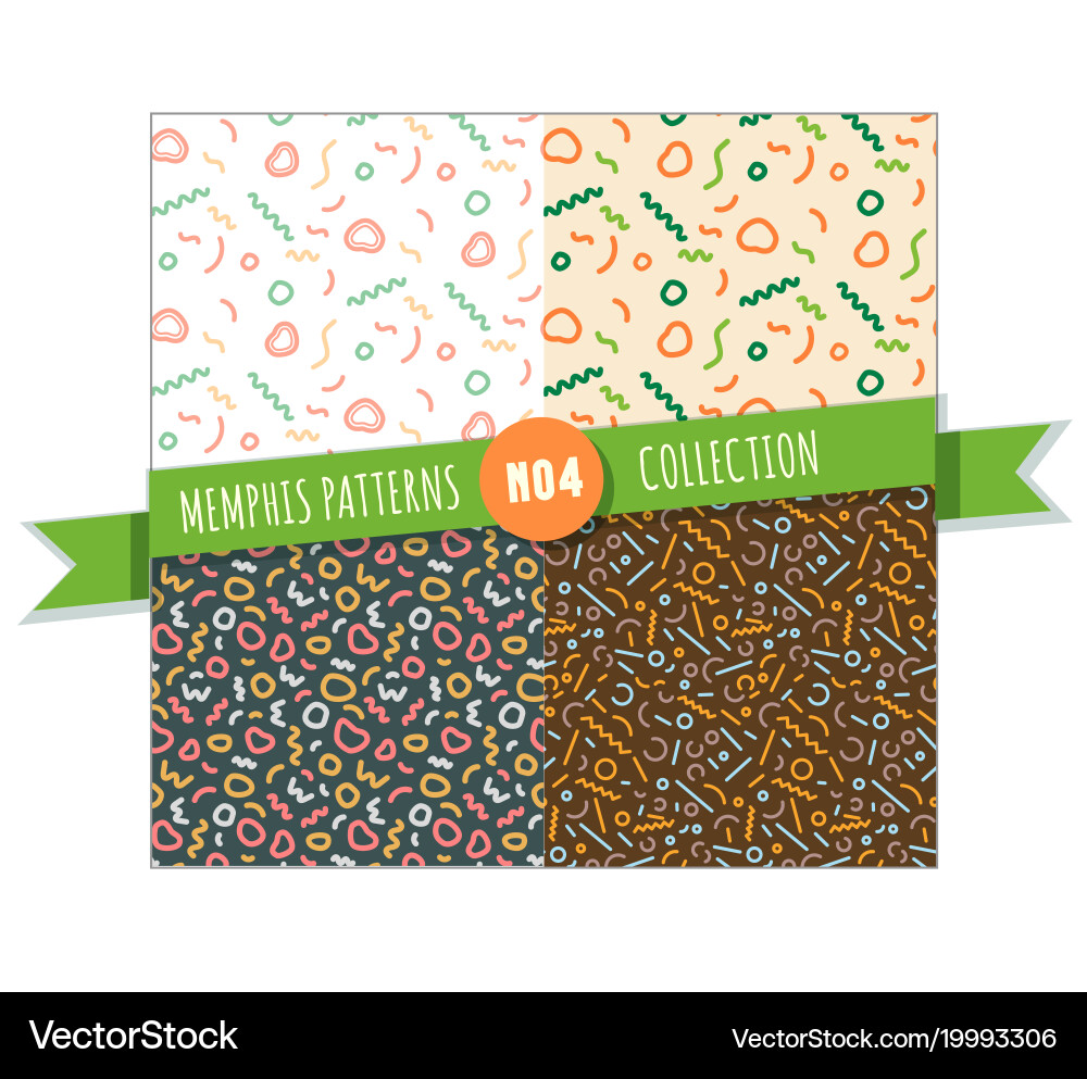 Memphis pattern seamless collection Vector Image