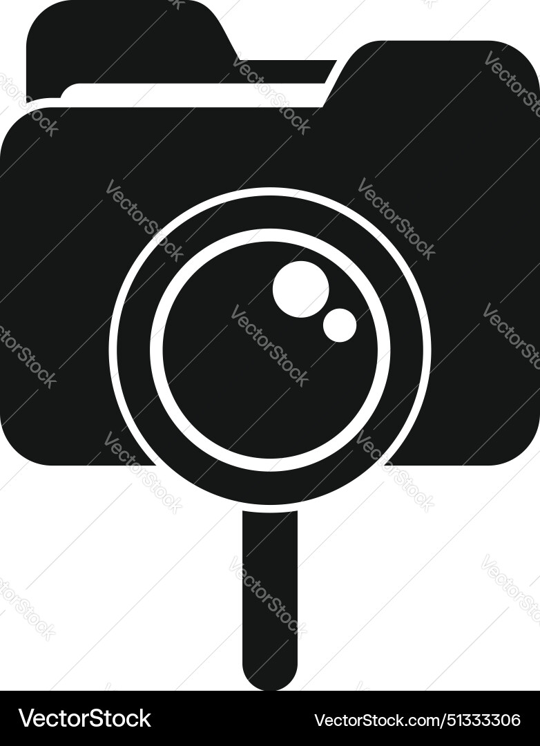 Modern camera folder icon design Modern camera folder icon design vector image