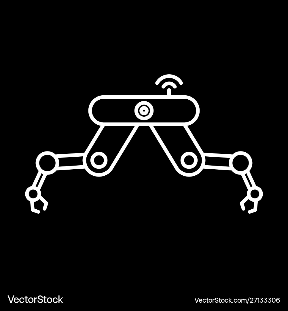 Robot hand machine simple flat style Robot hand machine simple flat style vector image