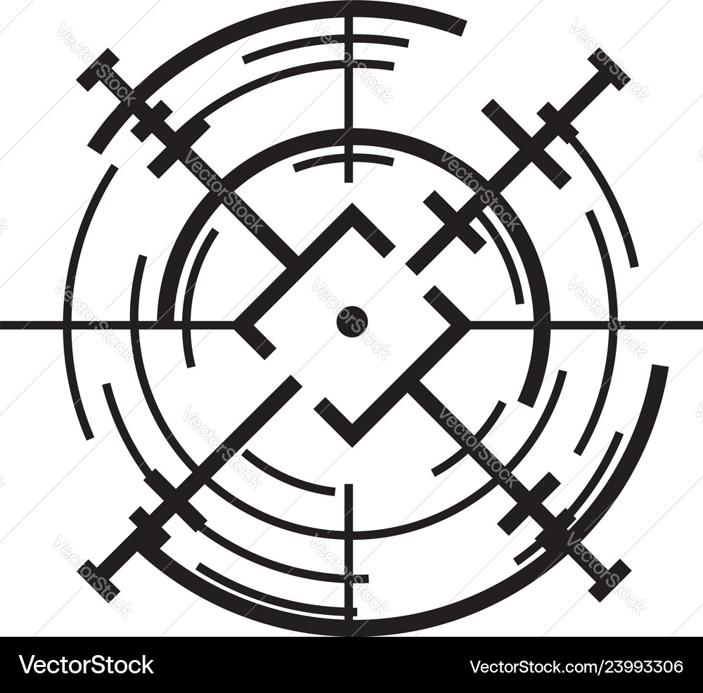 Scope Target Icon - Minimalist vector image