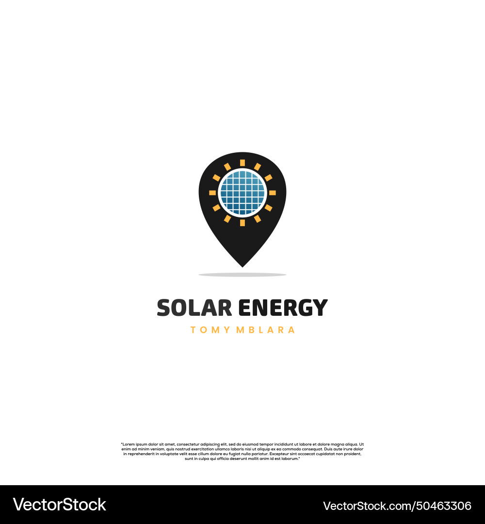Sonne mit Zeigerkarte Logo Solarenergie Sonne mit Zeigerkarte Logo Solarenergie vektorbild