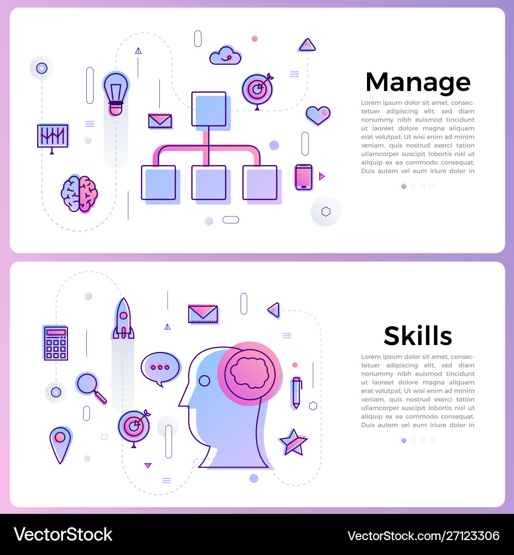 Thin line icon layout design flat concept Thin line icon layout design flat concept vector image
