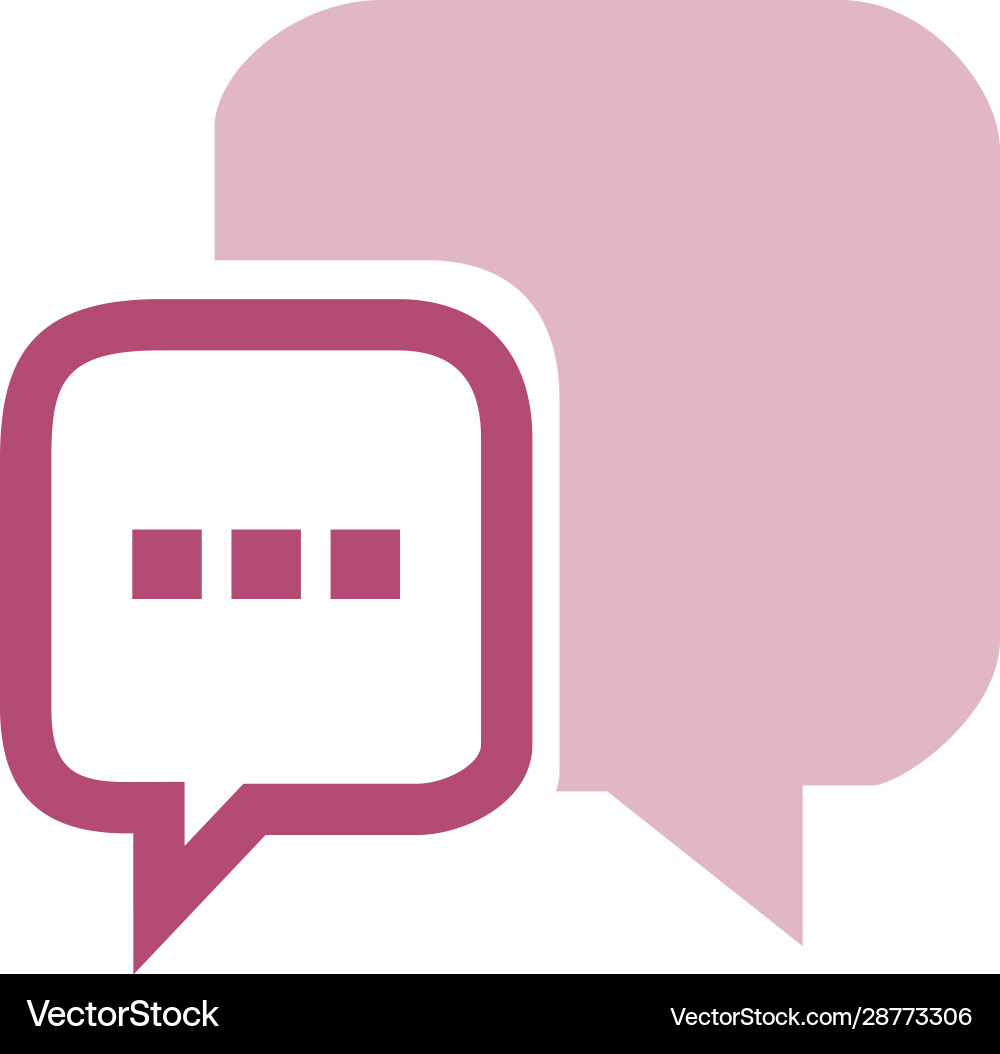 Typing in a chat bubble comment sign symbol stock Typing in a chat bubble comment sign symbol stock vector image
