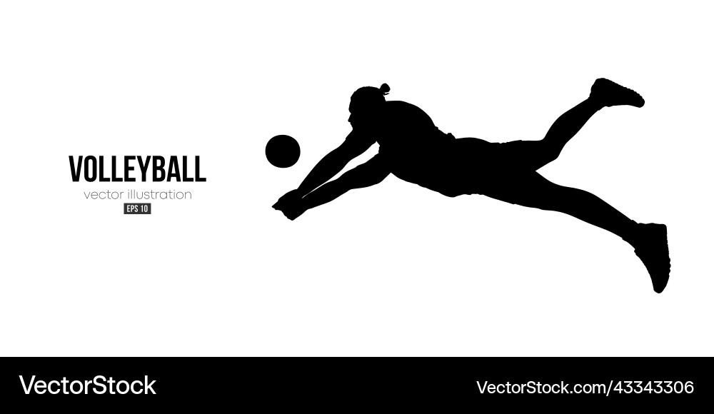 Volleyball Player Silhouette vector image