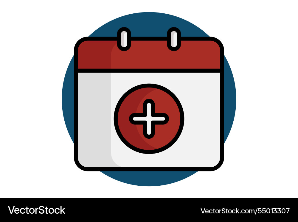 Add calendar icon colored outline style Add calendar icon colored outline style vector image