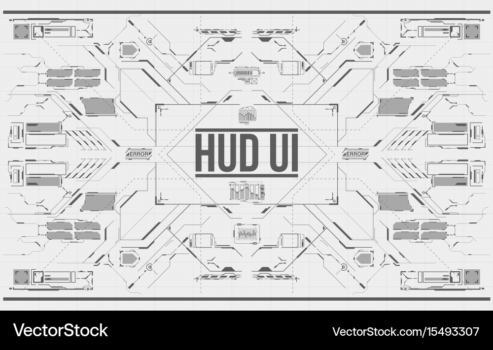 Background with futuristic user interface vector image
