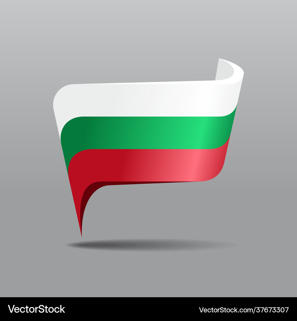 Bulgarian flag map pointer layout Bulgarian flag map pointer layout Vector Image