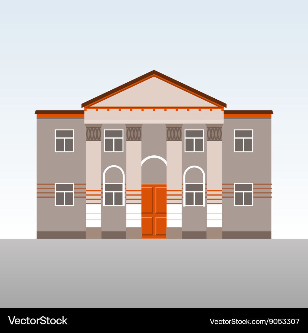 Classical building with columns vector image
