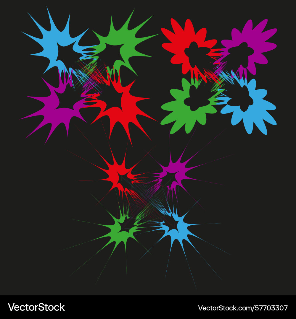 Colorful burst pattern abstract splash design Vector Image