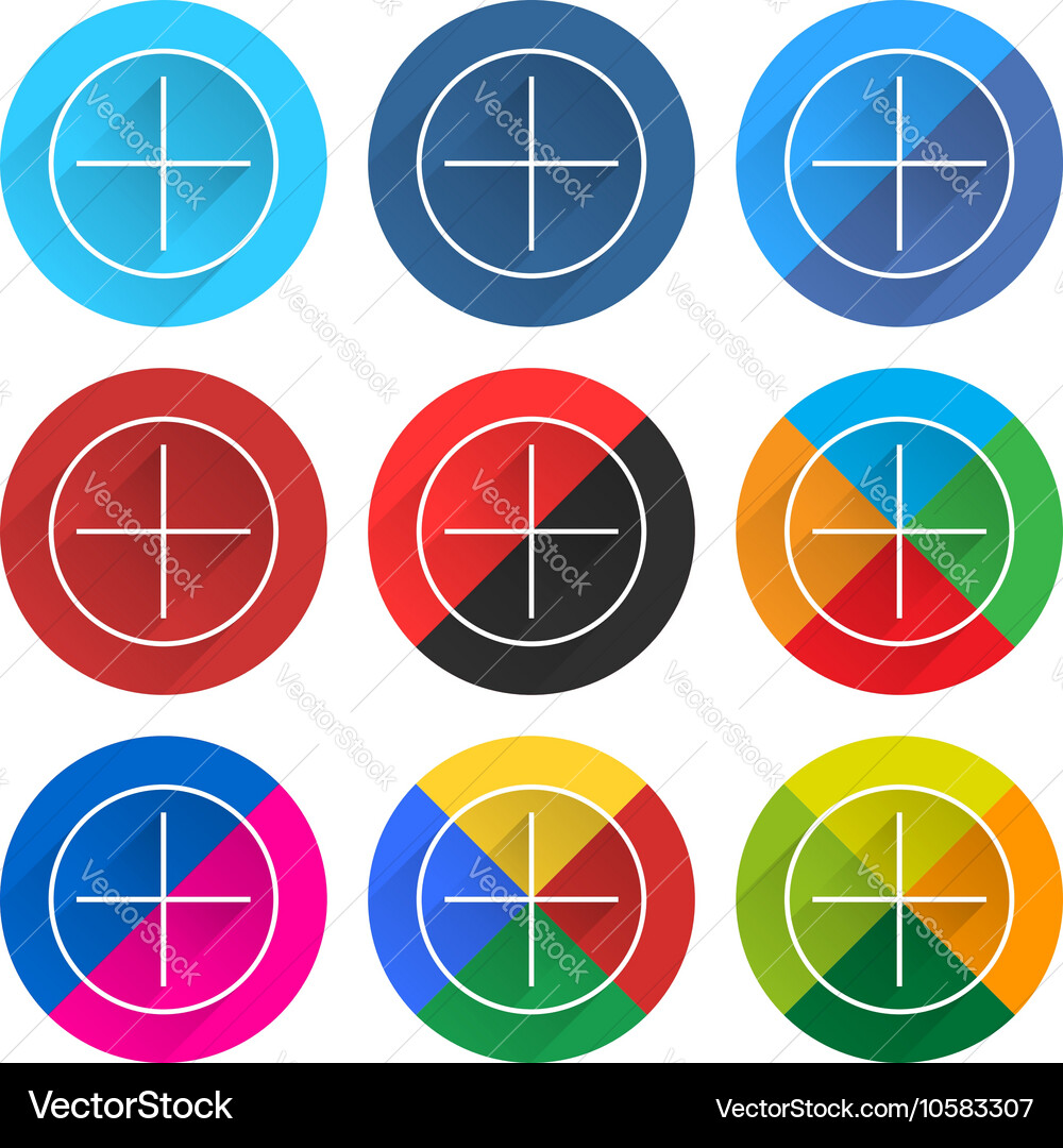 Flat popular social network web icon round button Vector Image