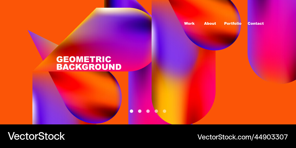 Glassmorphism landing page background template Glassmorphism landing page background template vector image