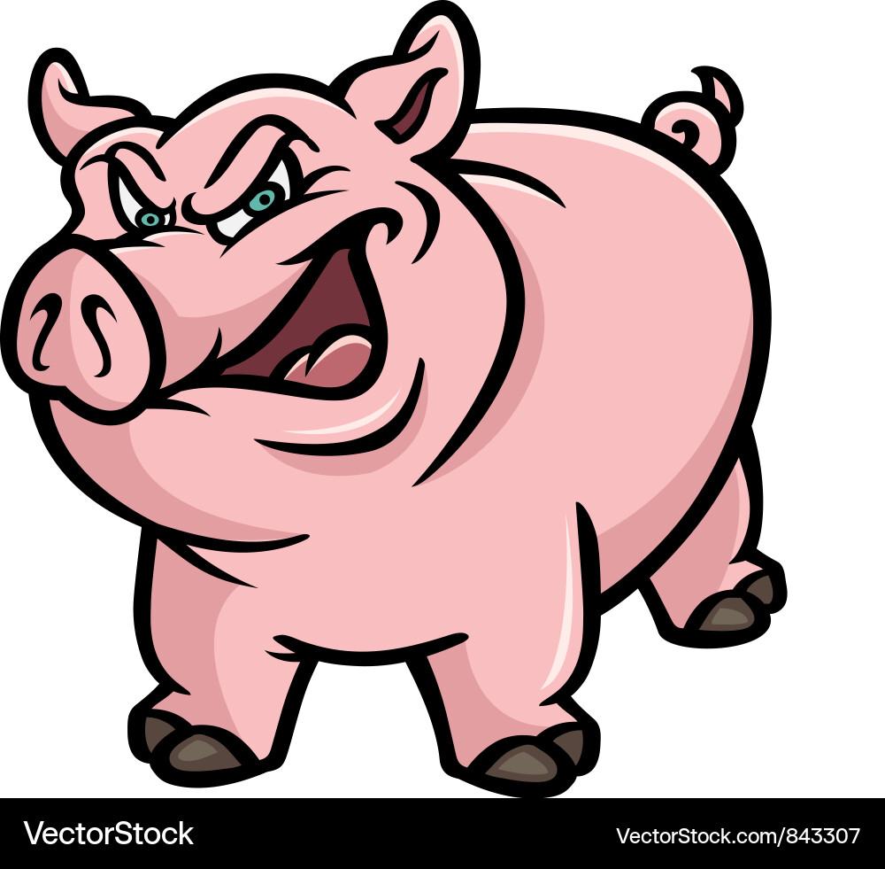Grumpy Pig vector image