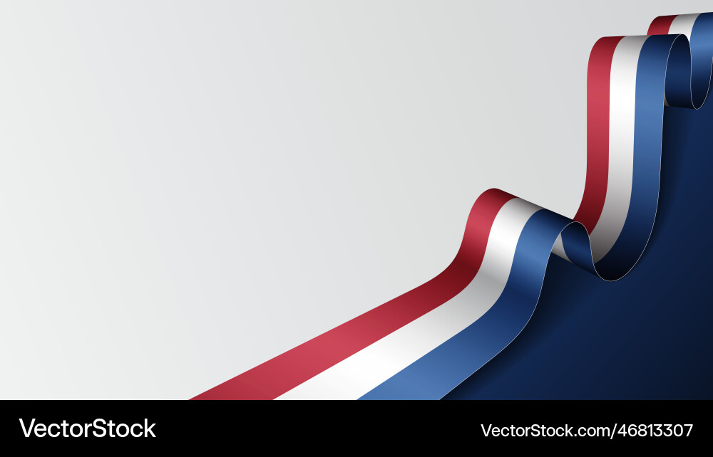 Netherlands ribbon flag background Netherlands ribbon flag background vector image