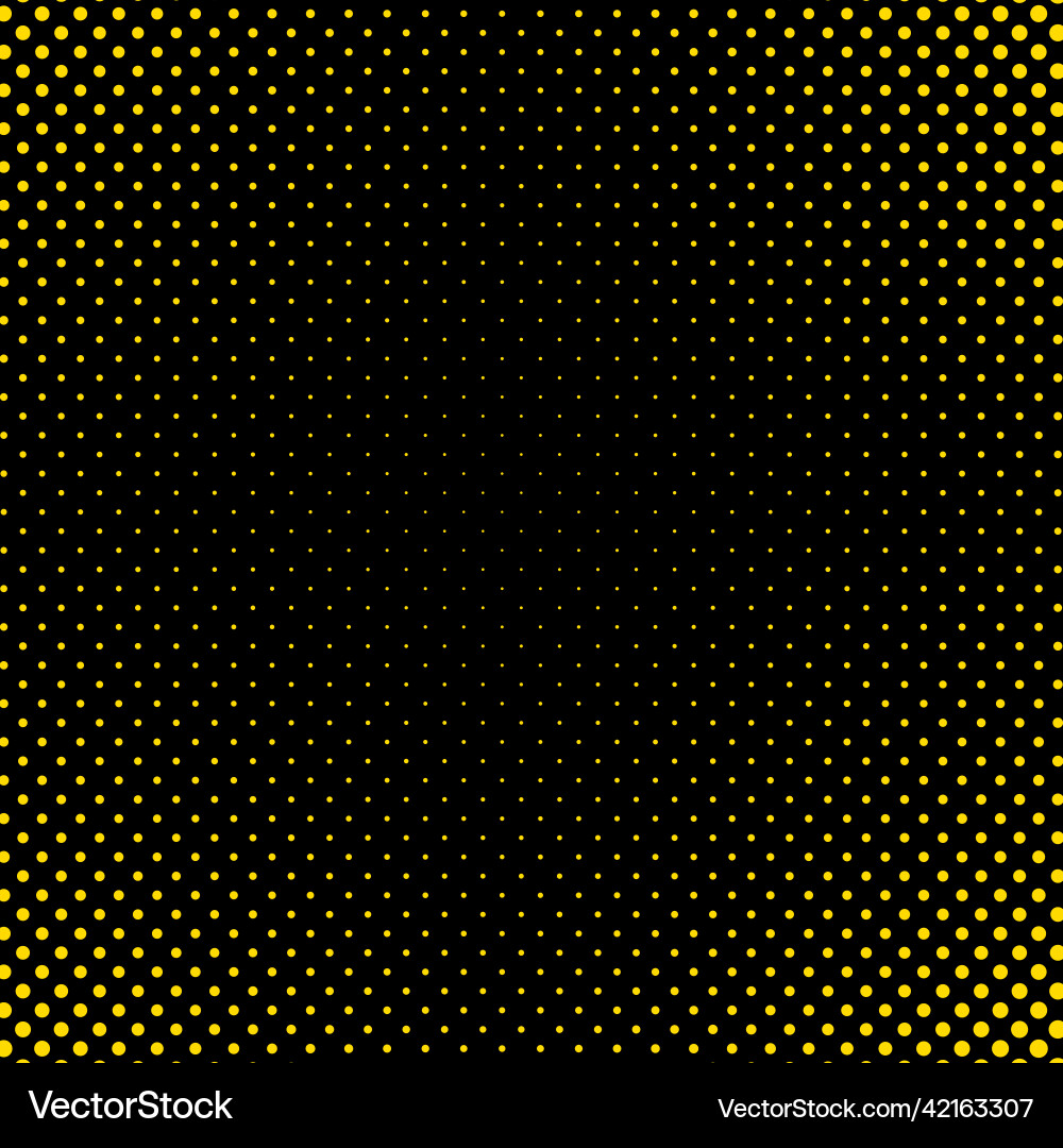 Polkadot pattern isolated on black background Vector Image
