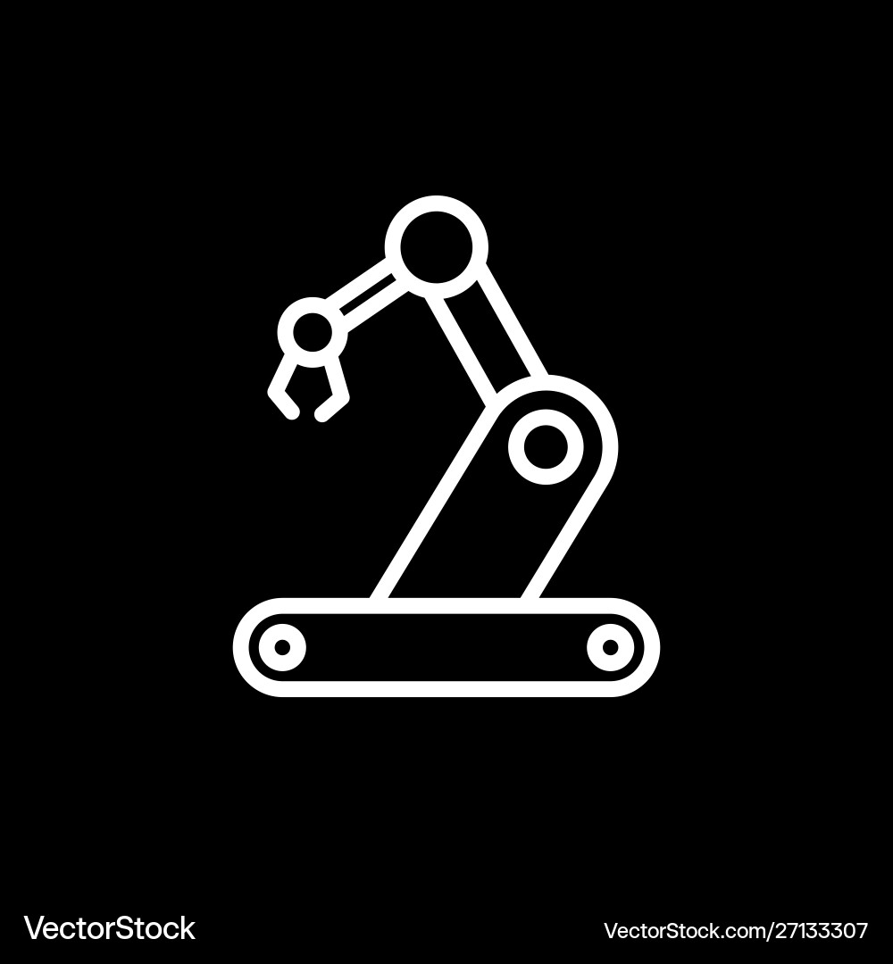 Robot hand machine simple flat style Robot hand machine simple flat style vector image