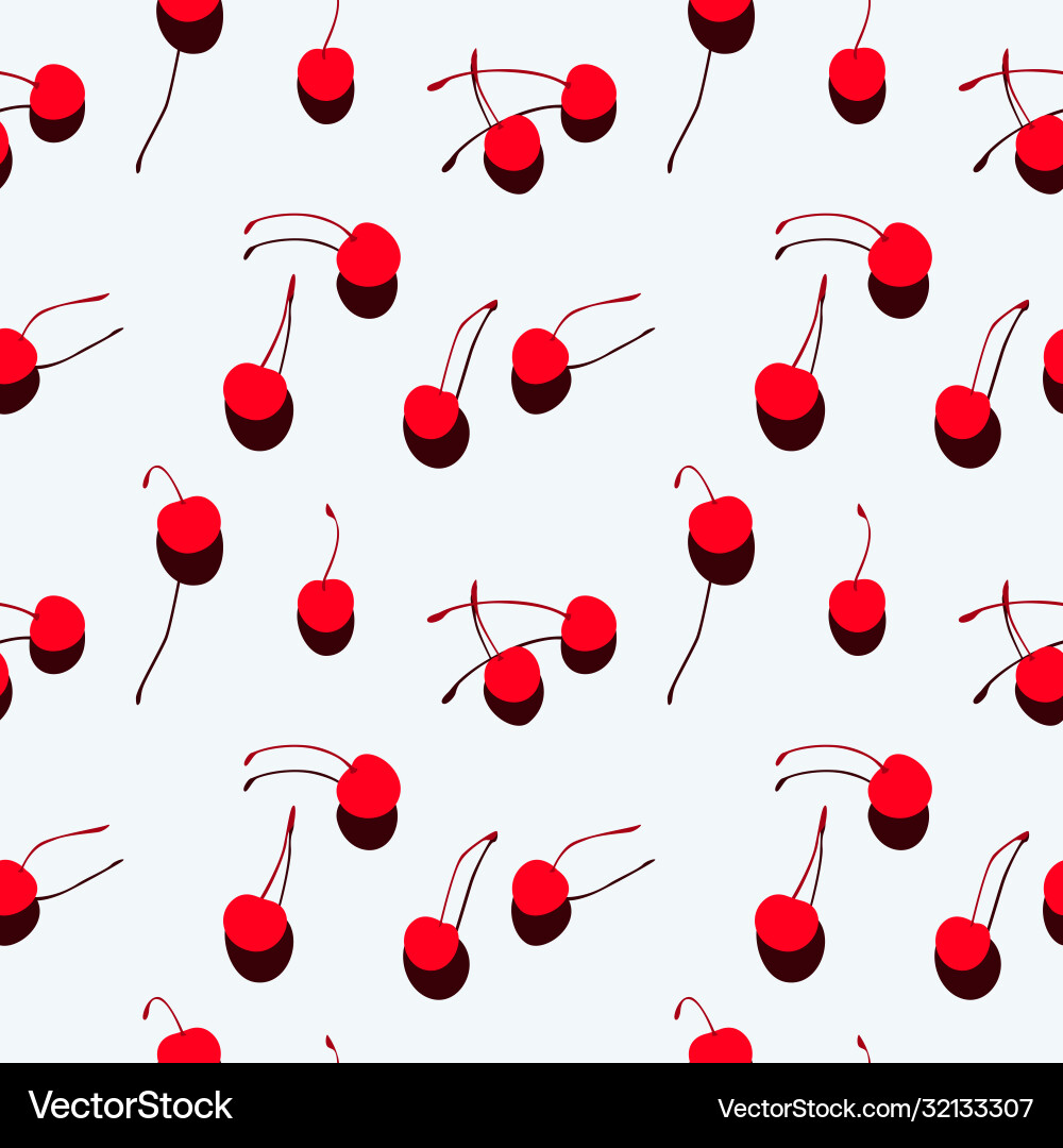 Seamless pattern with cherry Seamless pattern with cherry vector image
