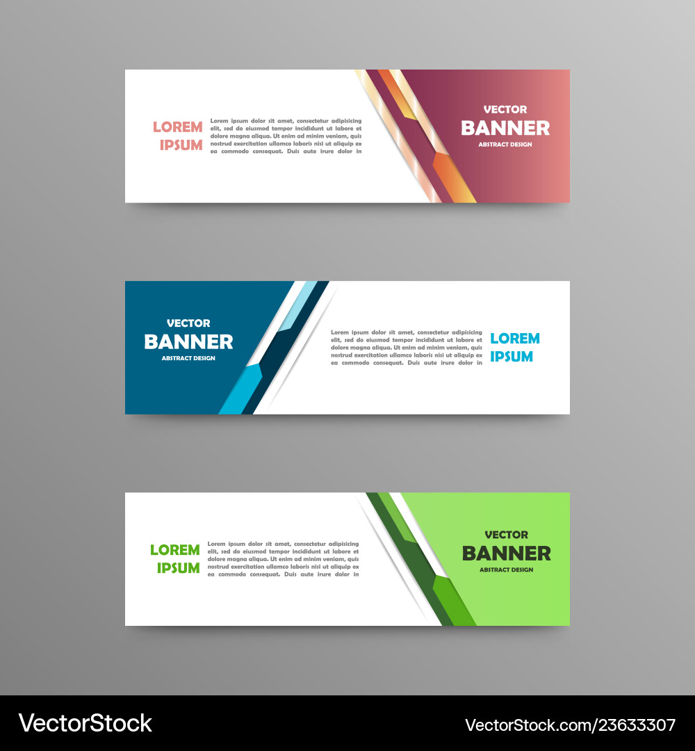 Set color banners abstract design vector image