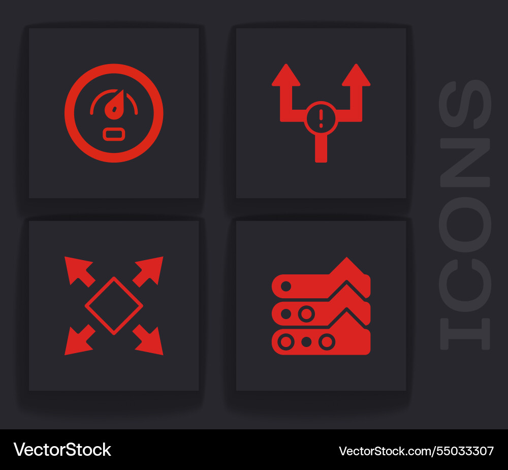 Set graph chart diagram digital speed meter arrow Set graph chart diagram digital speed meter arrow vector image