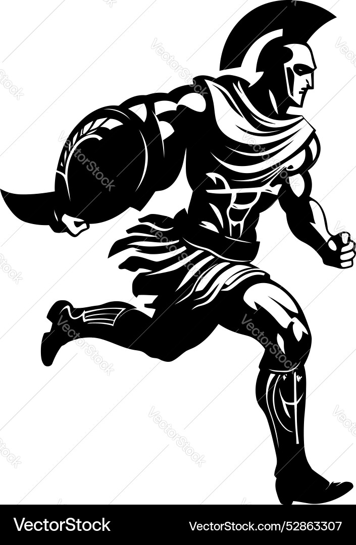 Sprinting sentinel running warrior icon agile Vector Image