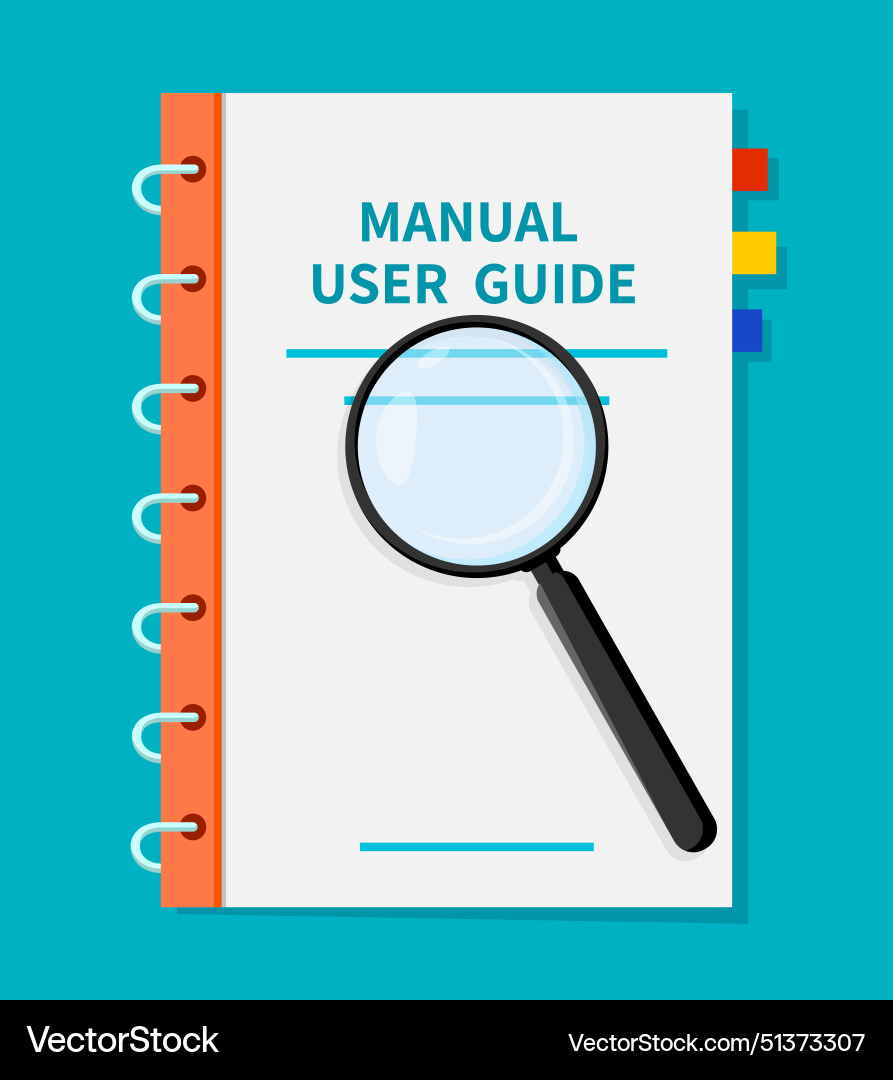 User guide guidebook manual instruction book User guide guidebook manual instruction book vector image