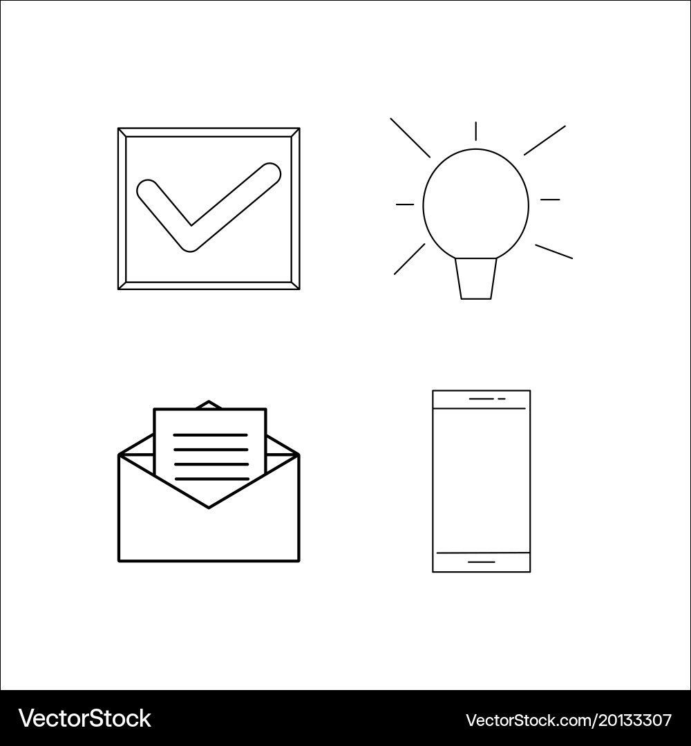 Web einfache lineare Icon setsimple Umriss Icons vektorbild