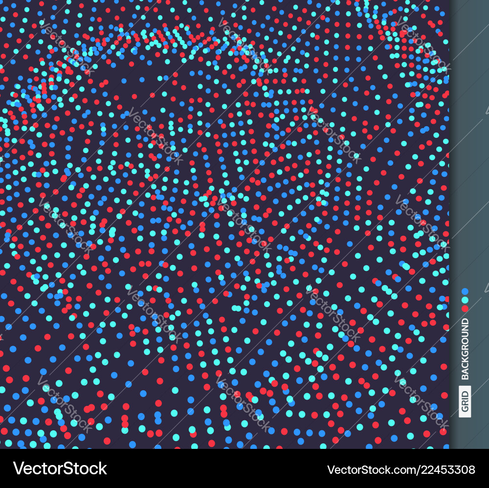 3D Grid Particle Surface vector image
