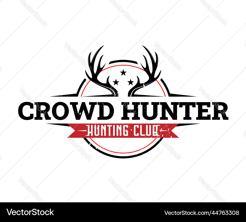 Abenteuer Jagd Club Logo Design Vorlage Abenteuer Jagd Club Logo Design Vorlage vektorbild