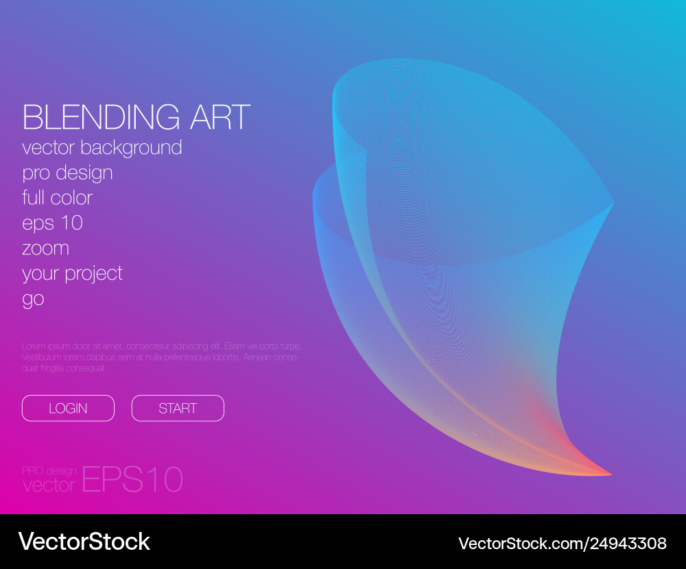 Abstract blend background template for web site vector image