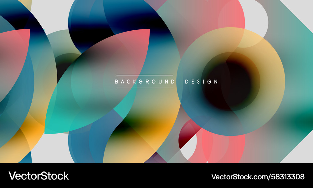 Abstract geometric shapes overlap creating Vector Image