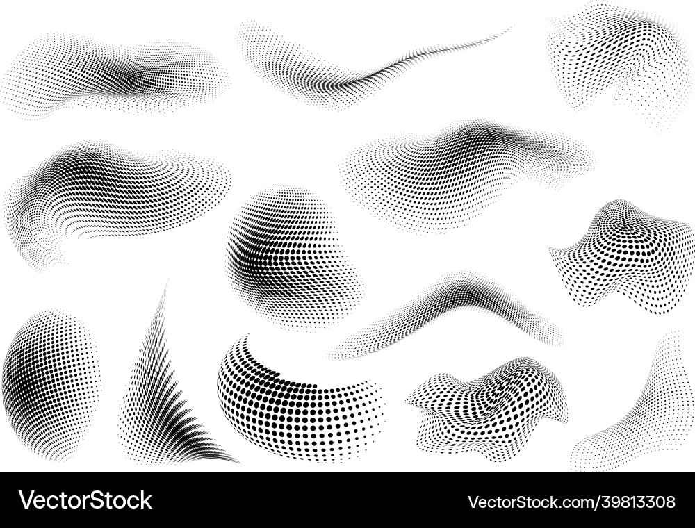 Abstract Halftone Dot Pattern Vector Image