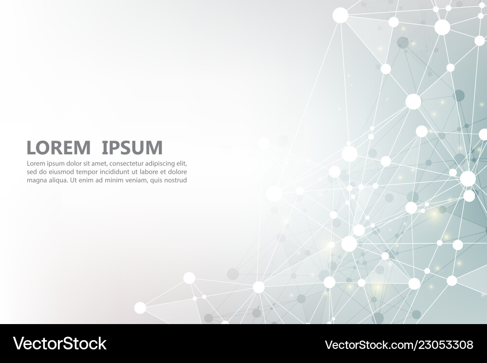 Abstract Network Connection Pattern vector image