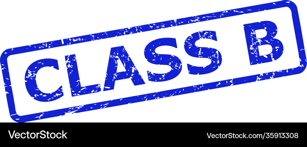 Class b seal with corroded surface and rounded vector image