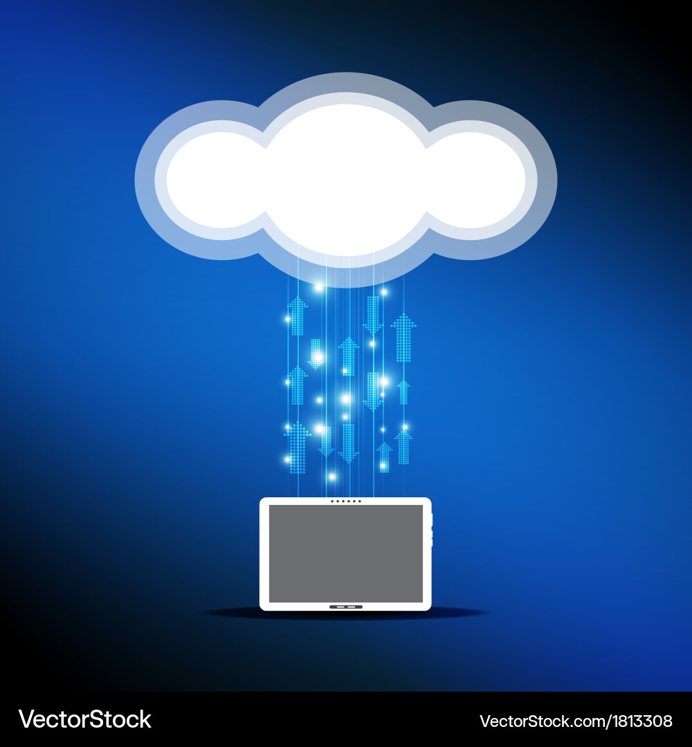 Cloud computing concept vector image