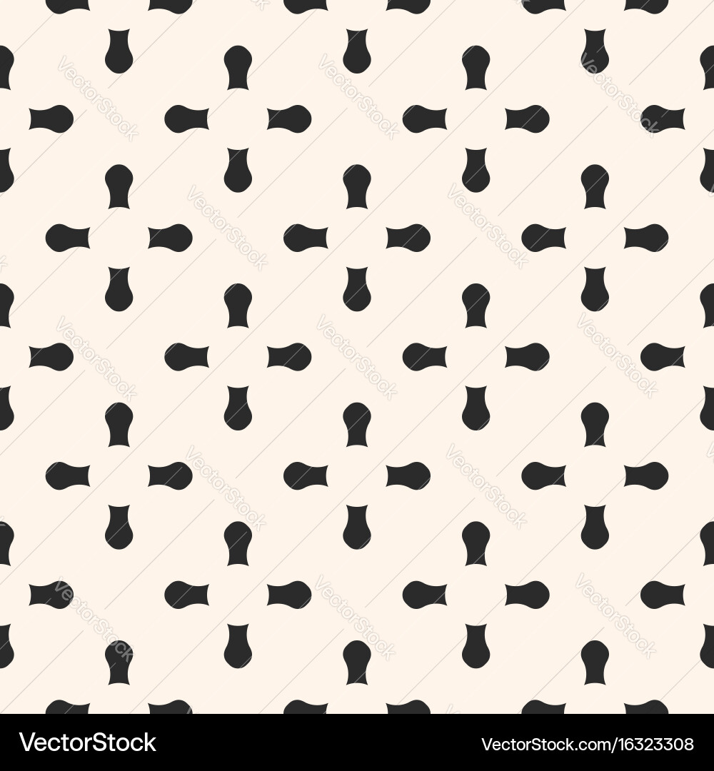 Cross seamless pattern with rounded shapes vector image