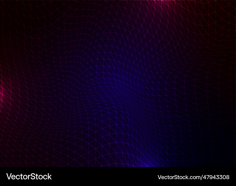Digital technology square line wave net dark Digital technology square line wave net dark vector image