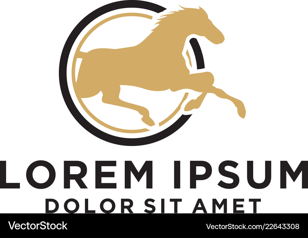 Elegant Horse Logo Vector Image