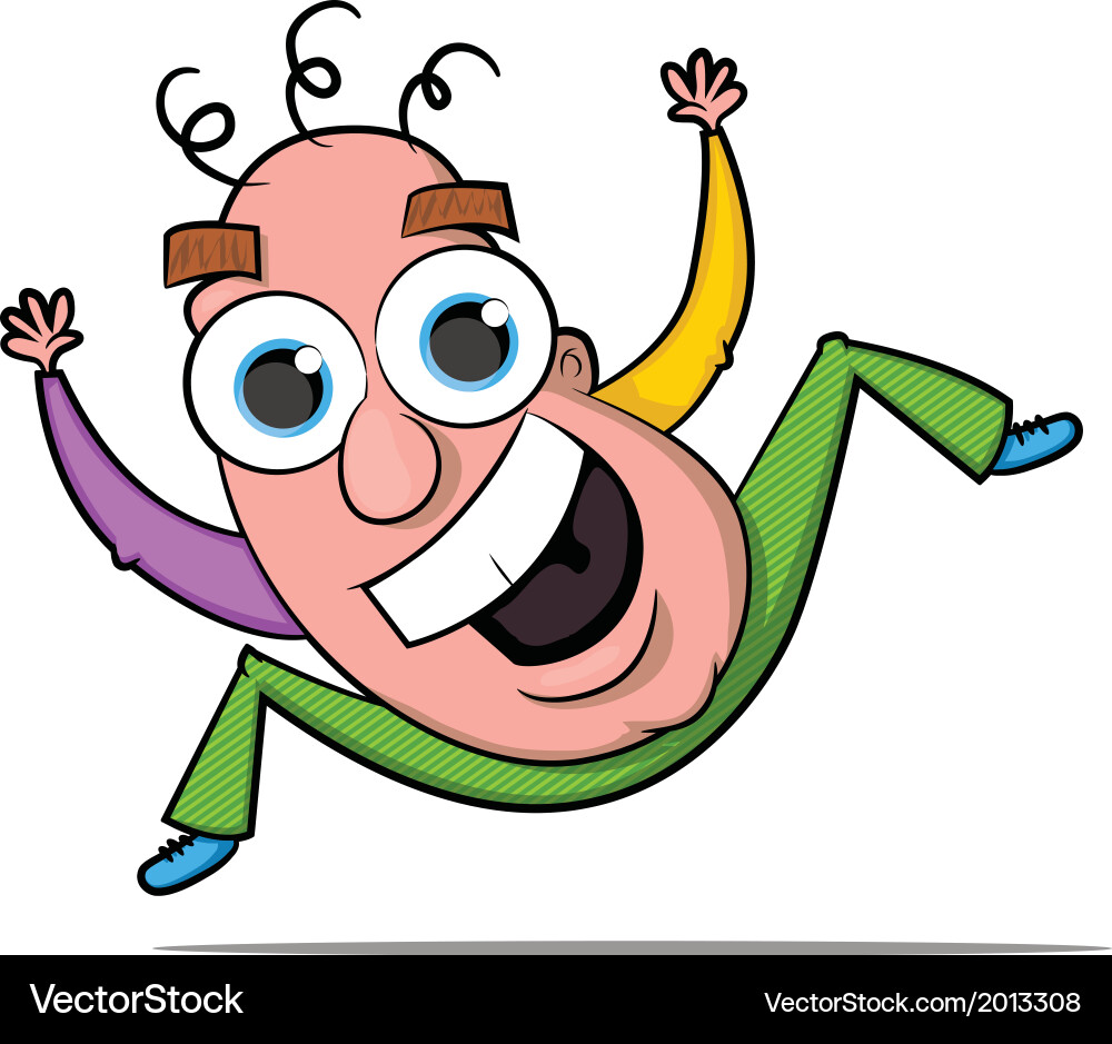 Excited Cartoon Man (2013308) – Royalty-Free Vector | VectorStock, image size:1000x939