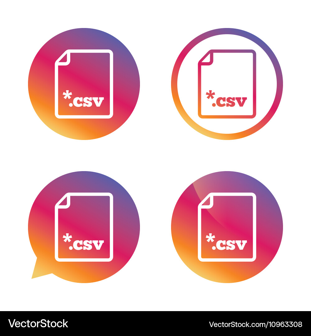 File document icon download csv button Vector Image