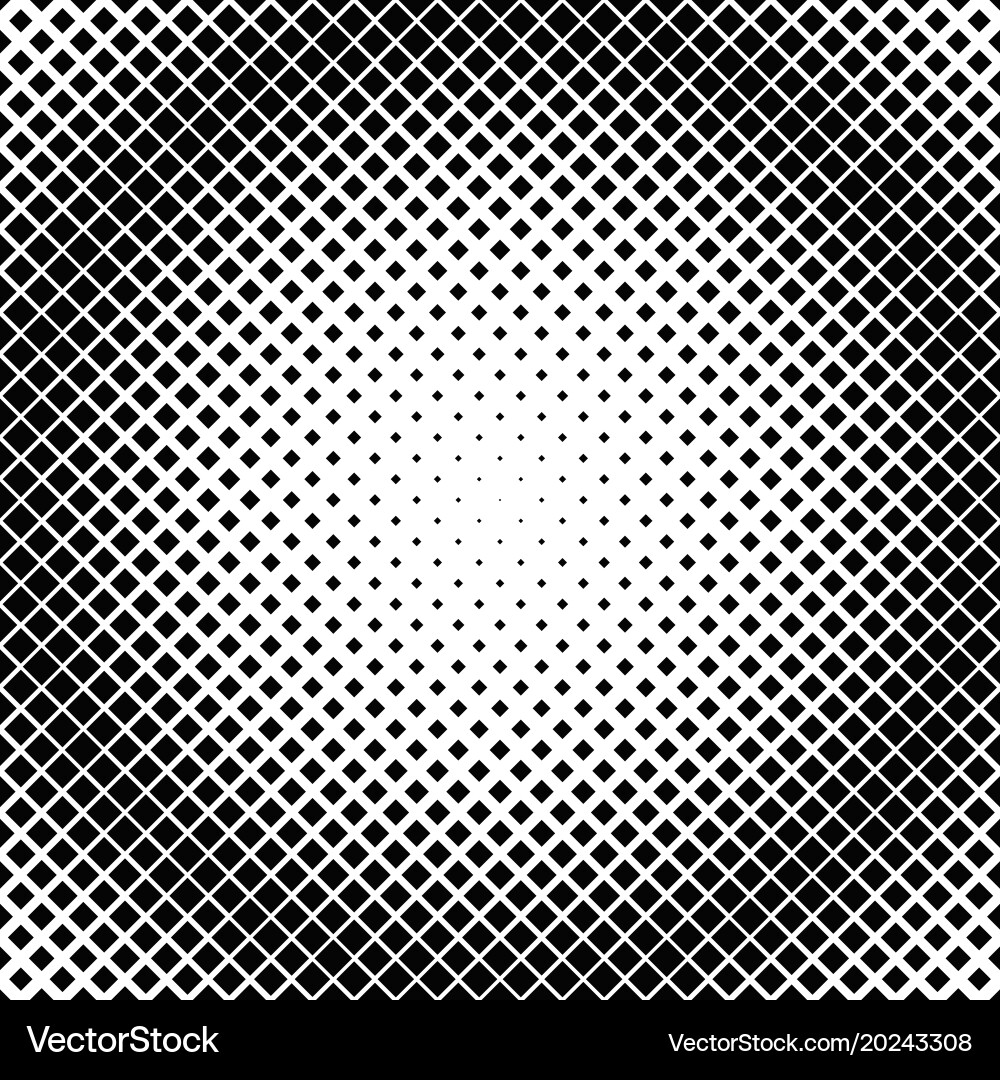 Geometrical halftone diagonal square pattern vector image