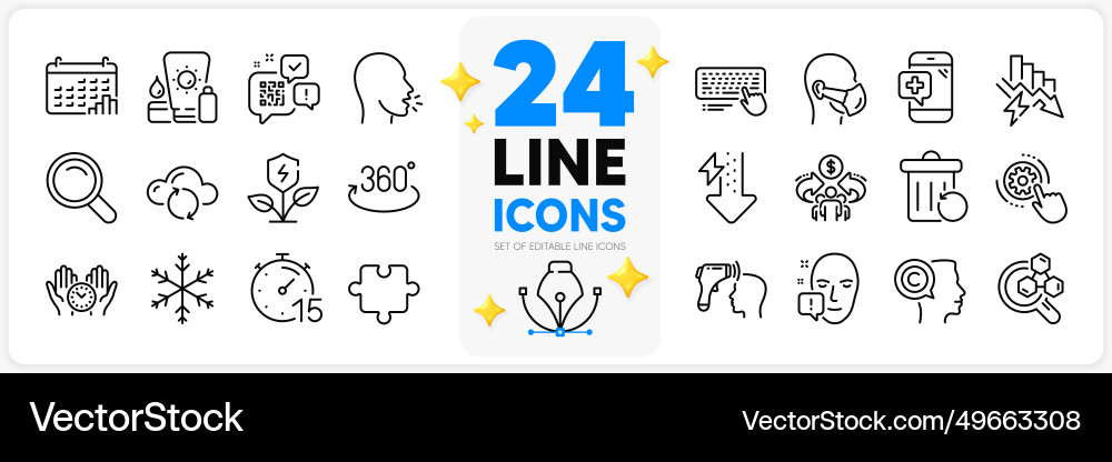 Icons set of computer keyboard face attention Icons set of computer keyboard face attention vector image