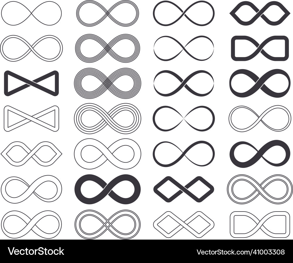 Infinity Loop Symbols Vector Image