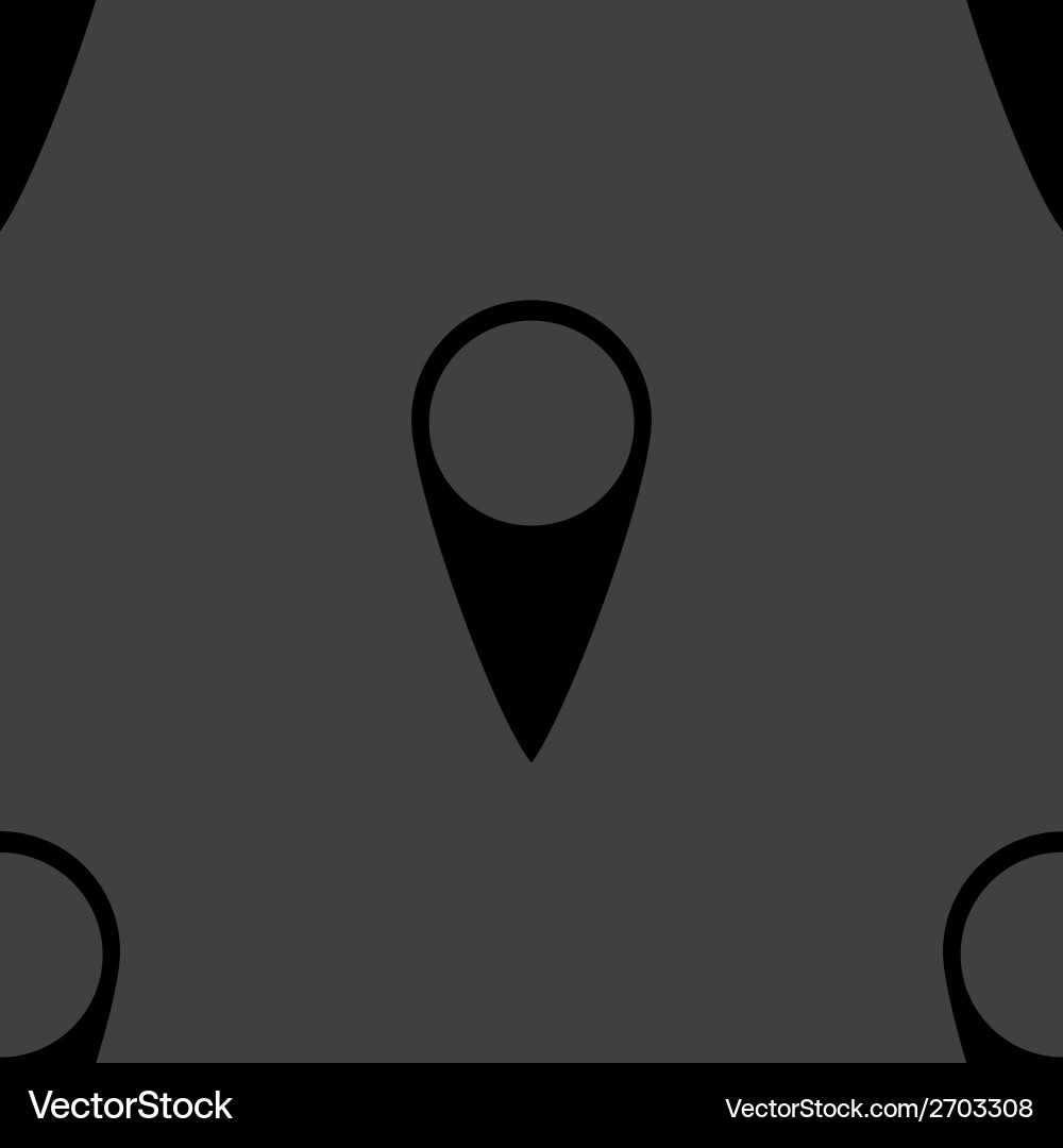 Map pointers web icon flat design seamless gray vector image