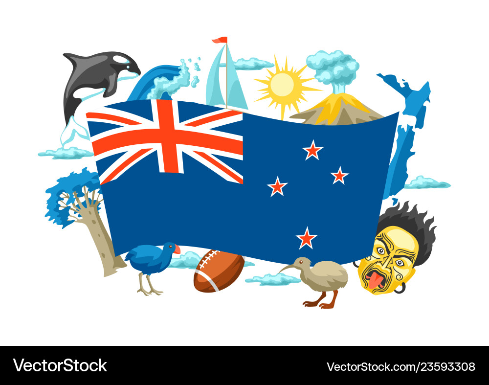 New zealand background design New zealand background design vector image