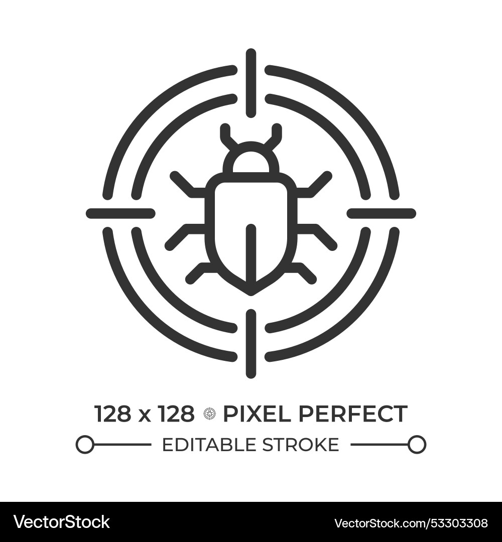Pest control linear icon Royalty Free Vector Image
