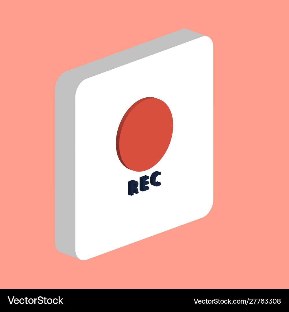 Rec computer symbol Rec computer symbol vector image