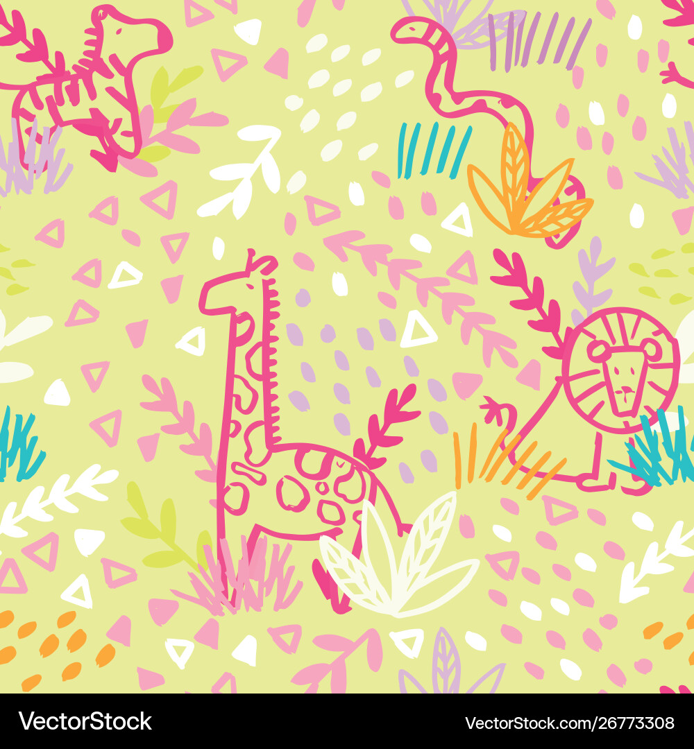 Safari seamless repeat pattern design Safari seamless repeat pattern design vector image